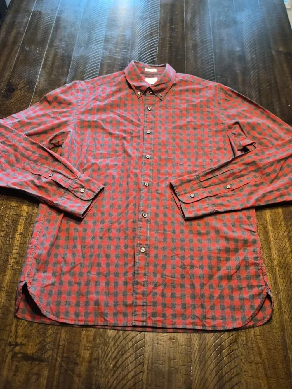 J Crew Shirt Mens Size Large Slim Fit Plaid Button Down Long Sleeve Preppy G644